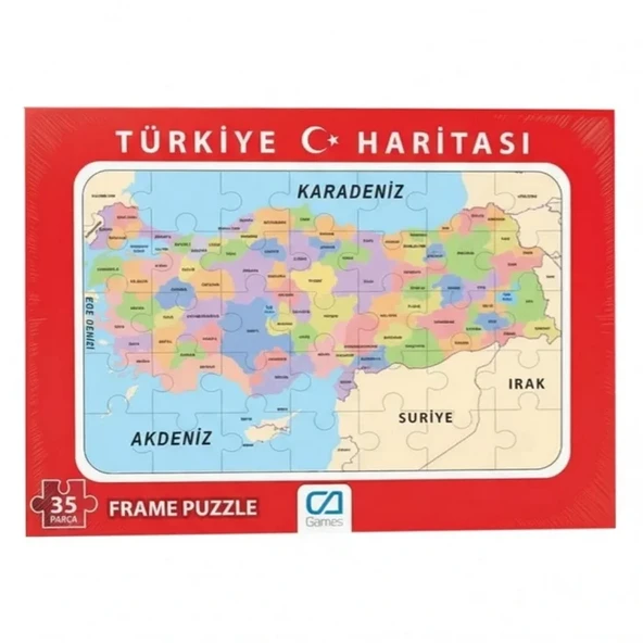 Türkiye Haritası Frame Puzzle 35 Parça ürün görseli 1