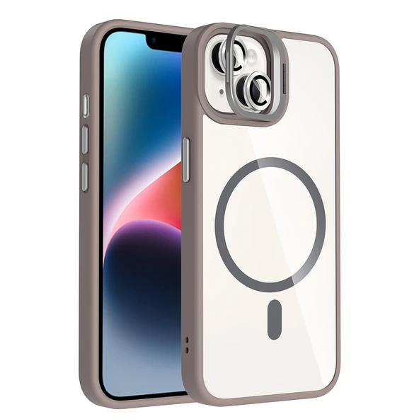 iPhone 14 Kılıf Magsafe Standlı ve Kamera Lens Koruma Hediyeli Etro Kapak ürün görseli 1