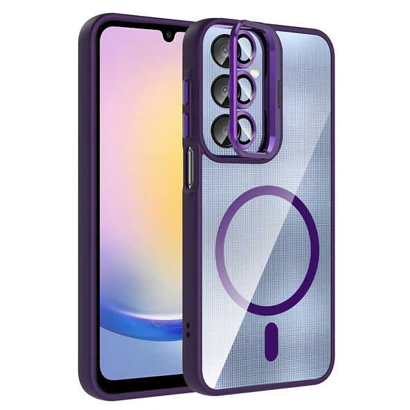 Galaxy A36 Kılıf Magsafe Standlı ve Kamera Lens Koruma Hediyeli Etro Kapak ürün görseli 1