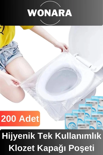 Deluxe Seyahat ve Toplu Kullanım Alanları İçin Hijyenik Tek Kullanımlık Klozet Kılıf Poşeti 200 Adet ürün görseli 1