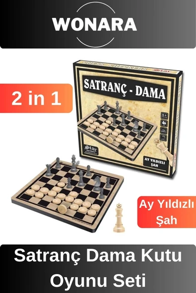Premium Board Game - Zekav Geliştirici Eğitici Strateji Klasik Satranç Dama Kutu Oyunu Seti ürün görseli 1