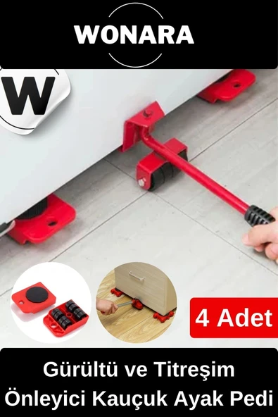 Özel Üretim ABS Plastik Tekerlekli Krikolu Ağır Beyaz Eşya ve Mobilya Kaydırma Aleti Seti ürün görseli 1