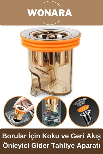 Deluxe Seri Standart DN40-DN50 Borularıyla Uyumlu Banyo Geri Akış Koku Önleyici Gider Aparatı ürün görseli 1