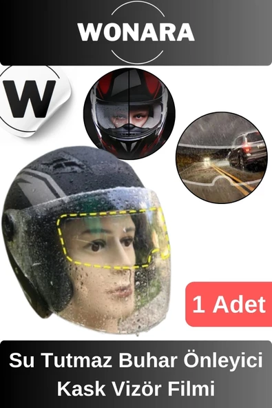 Özel Üretim Su Tutmaz Buhar Önleyici Yağmur Kaydırıcı Kask Vizör Filmi Bisiklet Motosiklet Uyumlu ürün görseli 1