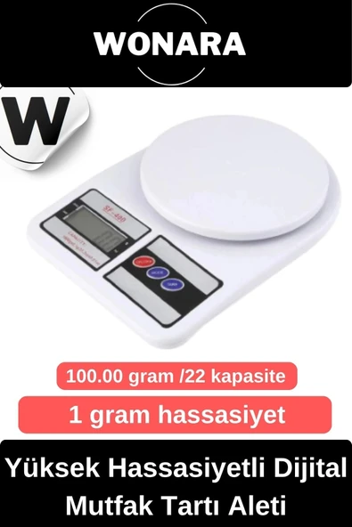 Deluxe Yüksek Hassasiyetli Pilli Mutfak Terazisi Dara Fonksiyonlu Otomatik Kapanma Özellikli Ölçer ürün görseli 1