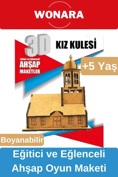 3D Eğitici Zeka Geliştirici Boyanabilir Ahşap Puzzle - Ebeveyn ve Çocuk İçin Demonte Oyun Maketi ürün görseli 1