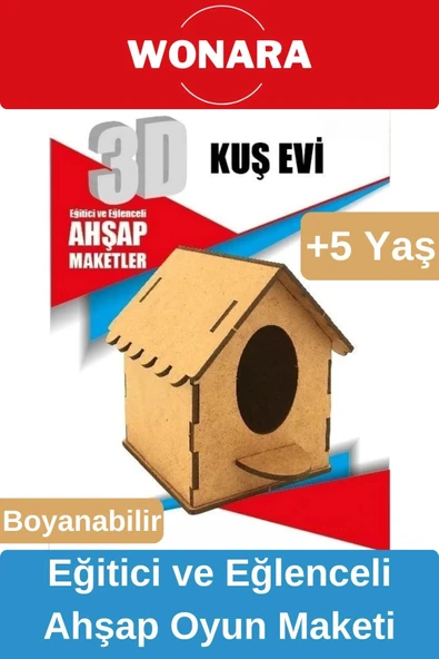 3D Eğitici Zeka Geliştirici Boyanabilir Ahşap Puzzle - Ebeveyn ve Çocuk İçin Demonte Oyun Maketi ürün görseli 1