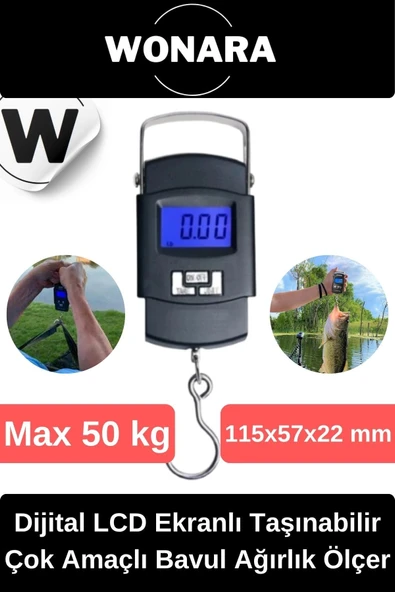 Deluxe Dijital LCD Ekranlı Taşınabilir Bagaj Tartısı Seyahat İçin Çok Amaçlı Bavul Ağırlık Ölçer ürün görseli 1