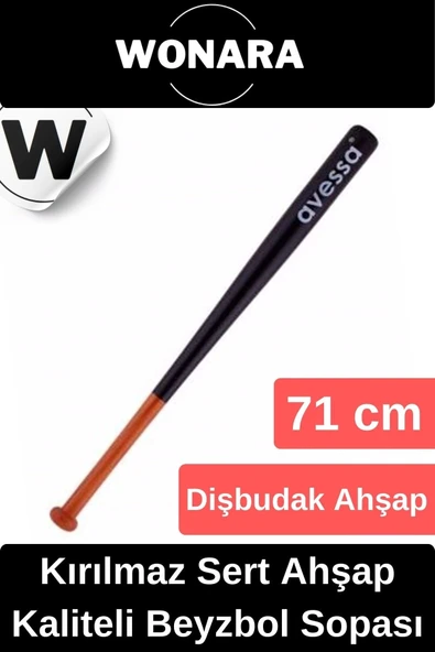 Özel Üretim Dayanıklı Kırılmaz Ahşap 71 cm Mükemmel Kavrayışlı Kaliteli Beyzbol Sopası ürün görseli 1