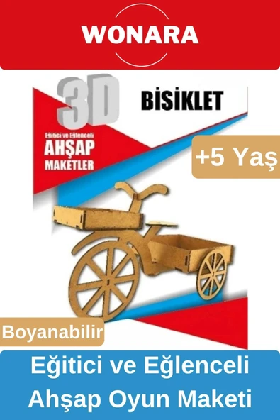 3D Eğitici Zeka Geliştirici Boyanabilir Ahşap Puzzle - Ebeveyn ve Çocuk İçin Demonte Oyun Maketi ürün görseli 1