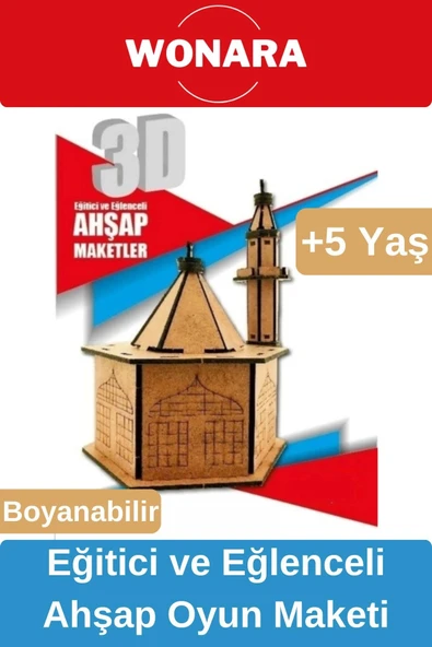 3d Eğitici Zeka Geliştirici Boyanabilir Ahşap Puzzle - Ebeveyn Ve Çocuk İçin Demonte Oyun Maketi ürün görseli 1