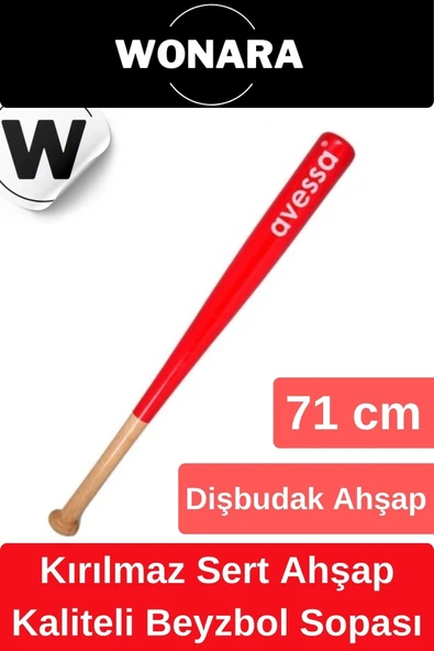 Özel Üretim Dayanıklı Kırılmaz Ahşap 71 cm Mükemmel Kavrayışlı Kaliteli Beyzbol Sopası ürün görseli 1