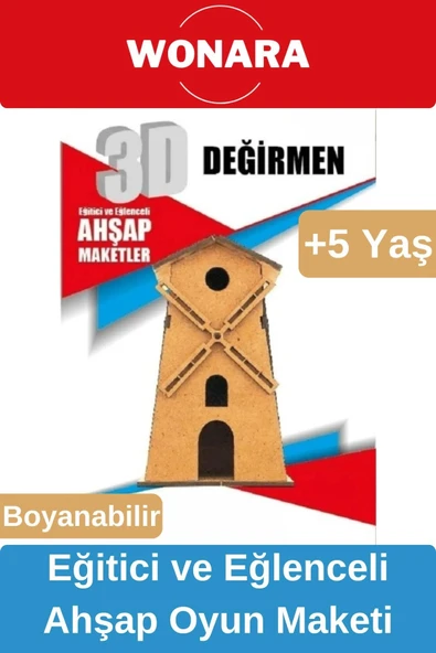 3D Eğitici Zeka Geliştirici Boyanabilir Ahşap Puzzle - Ebeveyn ve Çocuk İçin Demonte Oyun Maketi ürün görseli 1