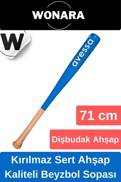 Premium Özel Üretim Dayanıklı Kırılmaz Ahşap 71 cm Mükemmel Kavrayışlı Kaliteli Beyzbol Sopası ürün görseli 1