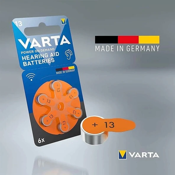 VARTA Kulaklık İşitme Cihazı Pili NO:13 1.45v 6lı Paket ürün görseli 1