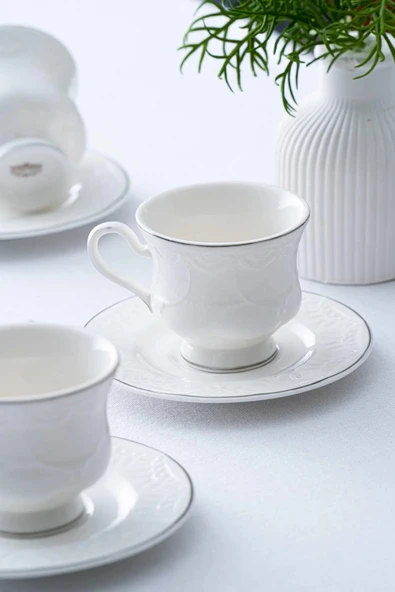 Acar Syt-06064 Veronıca 6 Lı Çay Fincan Takımı Gümüş ürün görseli 1