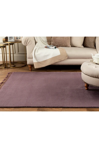 Madame Coco Carol Saçaklı Halı - Koyu Mürdüm - 200x300 Cm ürün görseli 1