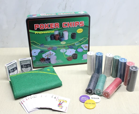 Metal Kutulu 500 Chip Ve 2 Adet İskambil  Kağit Setine Sahip Poker Oyunu Alk3540 mirKH002K-ALK3540 ürün görseli 1