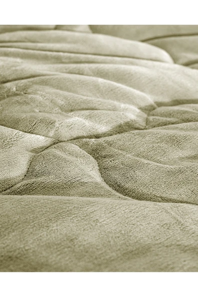 Madame Coco Kaira Tek Kişilik Comforter Set - Haki - Resim 5