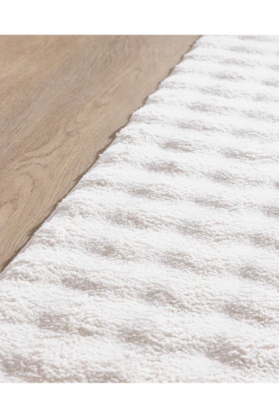 Madame Coco Vivre Bubble Halı - Bej - 80x300 cm - Resim 4