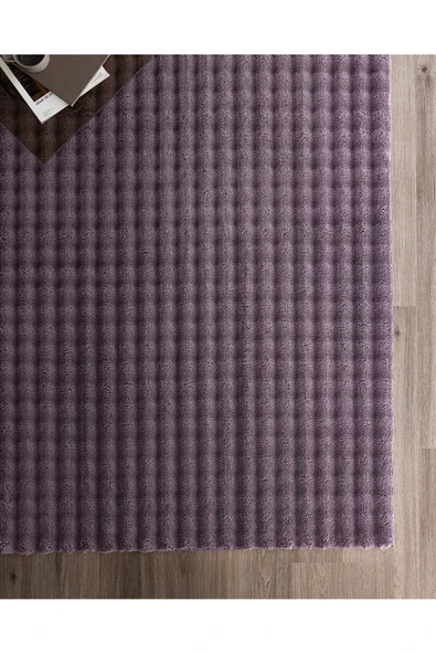 Madame Coco Vivre Bubble Halı - Koyu Mürdüm - 120x180 cm ürün görseli 1