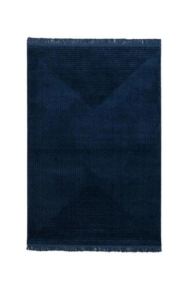 Madame Coco Diane Saçaklı Halı - Lacivert - 120x170 Cm ürün görseli 1