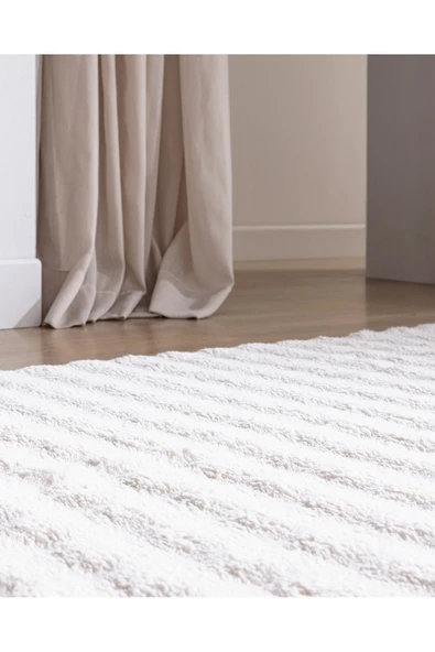Madame Coco Vivre Bubble Halı - Bej - 80x300 cm - Resim 2