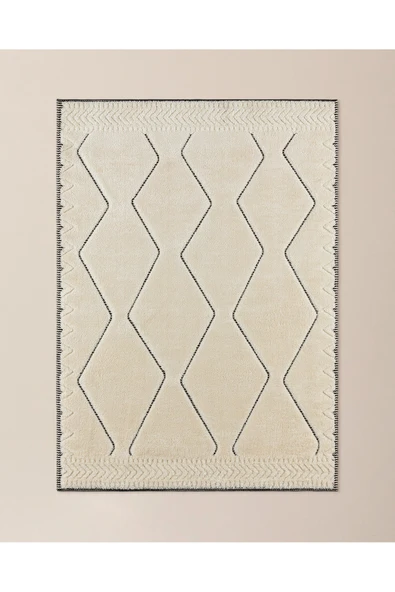 Madame Coco Avril Halı - Krem - 120x180 Cm ürün görseli 1