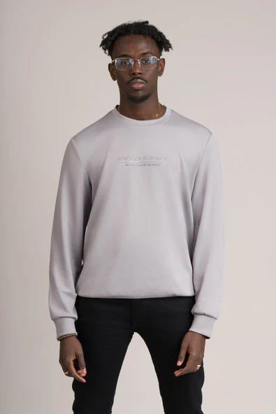Slimfit Modal Kumaş Baharlık Sıfır Yaka Likralı Sweatshirt ürün görseli 1