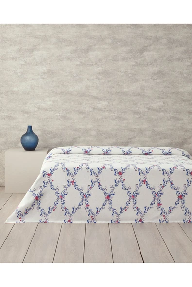 Home Floral Slice Tek Kişilik Pike Koyu Mavi ürün görseli 1