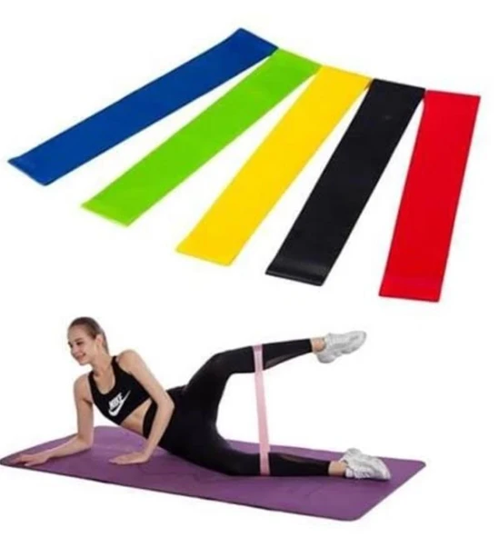 Aerobik Bant 5 Li Pilates Yoga Bandı * mirND003K-651 ürün görseli 1