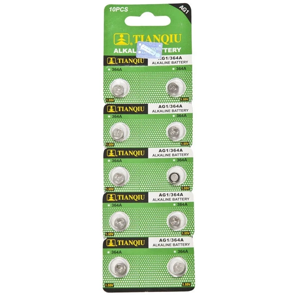 TıanQıu Ag1 Lr621/364 Alkalin 10'lu Düğme Pil mirHT007K-HIS-1579 ürün görseli 1