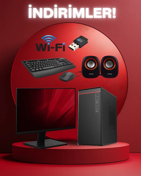 DAGMOR 400W BN2015193 H81 ANAKART İNTEL İ7 4 16GB RAM 480GB SSD 18.5' MONİTÖR WİFİ KABLOSUZ SET ürün görseli 1