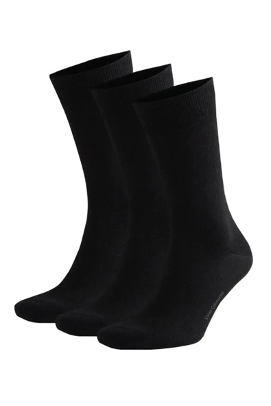 6 Lı Ekonomik Uzun Unisex Siyah Çorap ürün görseli 1