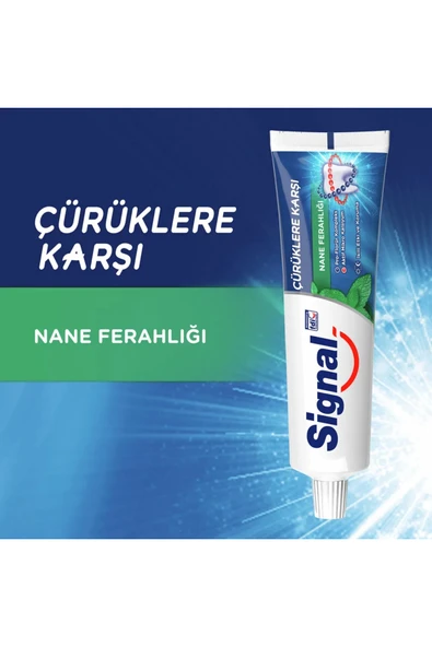 Signal Çürüklere Karşı Nane Ferahlığı Florürlü Diş Macunu 100 ml 12 Adet ürün görseli 1