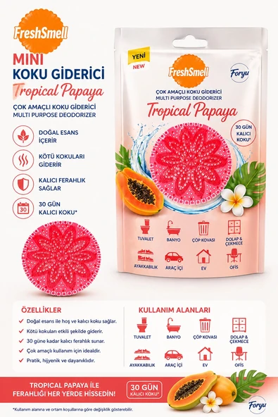 Foryu Fresh Smell Mini Koku Giderici Tropical Papaya ürün görseli 1