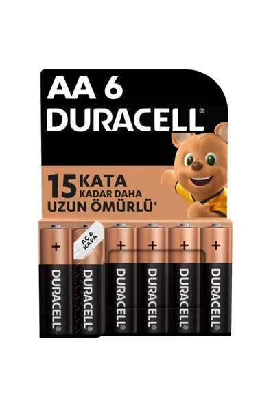 Alkalin Aa Kalem Pil, 1,5 V Lr6/mn1500, 6'lı Paket ürün görseli 1