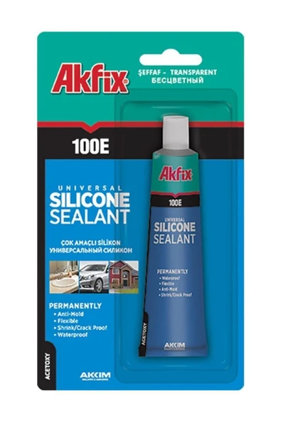 100E Genel Amaçlı Şeffaf Tüp Silikon 50 gr. ürün görseli 1