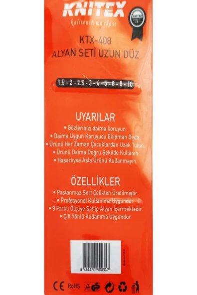 Alyan Takımı 9 Parça Uzun - Resim 2