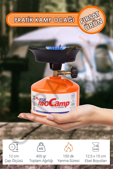 Portatif Mocamp Kamp Ocağı 2025 Model, Piknik Ocağı, Minik Tüp (Çakmak Gazı İle Dolum Yapılabilir) ürün görseli 1