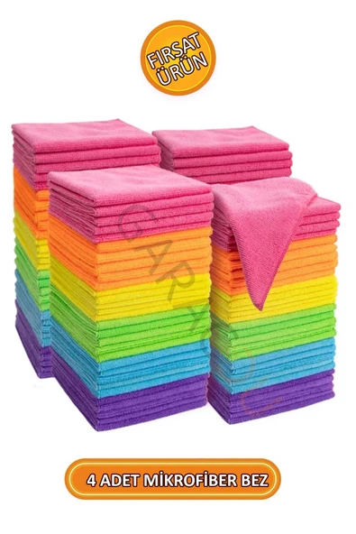 Mikrofiber Temizlik Bezi Kurulama Bezi 4 Adet ürün görseli 1