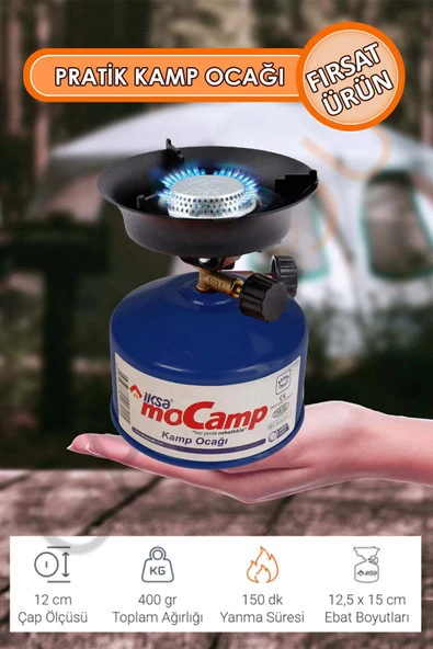 Portatif Mocamp Kamp Ocağı 2025 Model, Piknik Ocağı, Minik Tüp (Çakmak Gazı İle Dolum Yapılabilir) ürün görseli 1