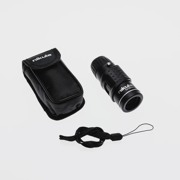 Nıkula 7x18  Avuç Içi  Kauçuk Kaplamalı Hd Optik, Cepte Taşınan Mini Monoküler Dürbün mirTD0012K-TDU-774 ürün görseli 1