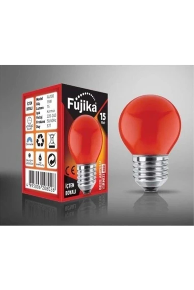 Red 15 Watt Renkli Gece Lambası Ampulü Kırmızı Renk ürün görseli 1