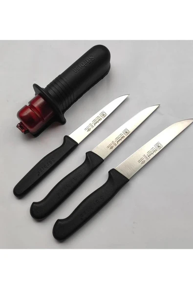 4 Parça Siyah Günlük Mutfak Bıçak Seti SET1 ürün görseli 1