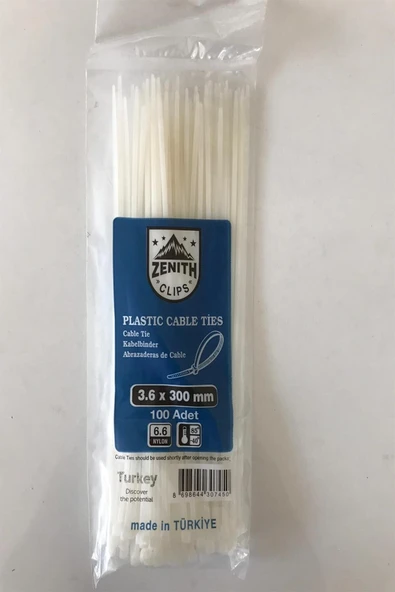 Kablo Bağı Klips Plastik Cırt Kelepçe 3,6 X 300 mm 100 Adet ürün görseli 1