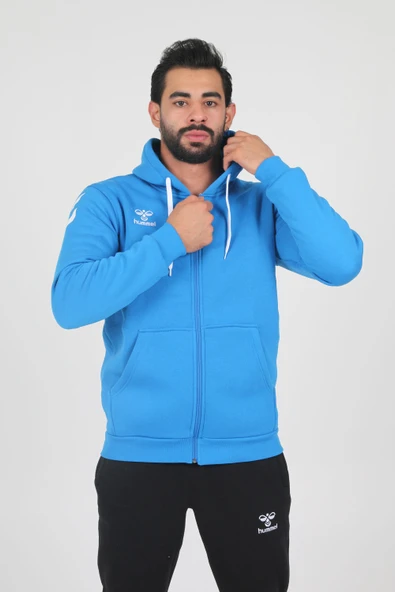 Hummel Armin Pamuklu Sweatshirt Mavi - Resim 4