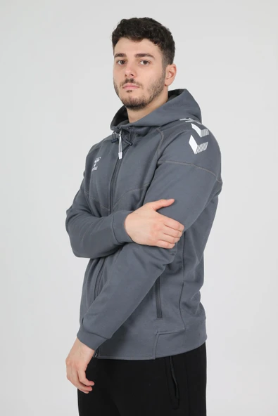 Hummel Armin Pro Pamuklu Sweatshirt Antrasit - Resim 3