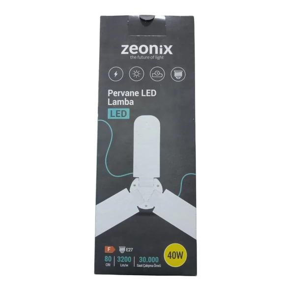 Zeonix 40w 3 Kanatlı Pervane Ampul mirFA0011K-718 - Resim 2