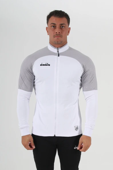 Diadora Premium Kamp Eşofmanı Tek Üst Beyaz ürün görseli 1